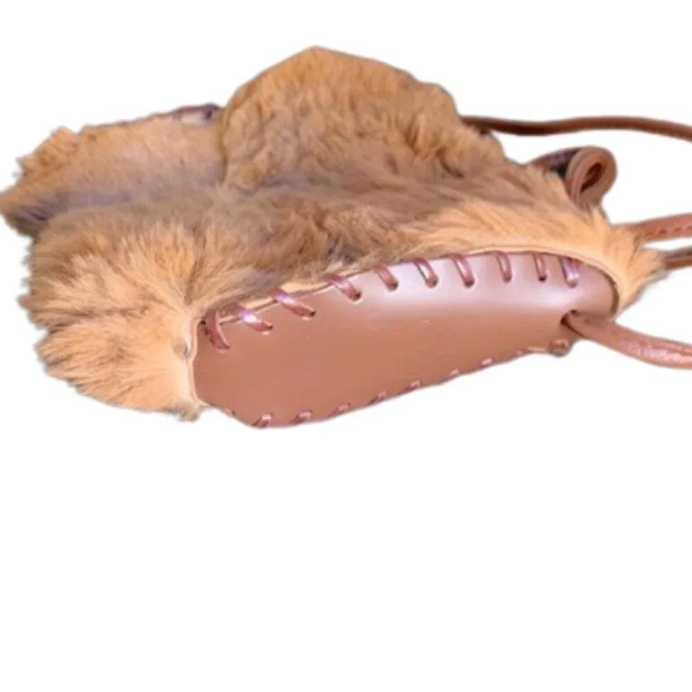Kangaroo Australian Crossbody Fur and Leather Handbag Unused